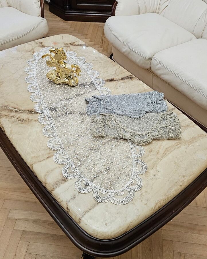 Кордова серветка 40х110см - молочна вид 01