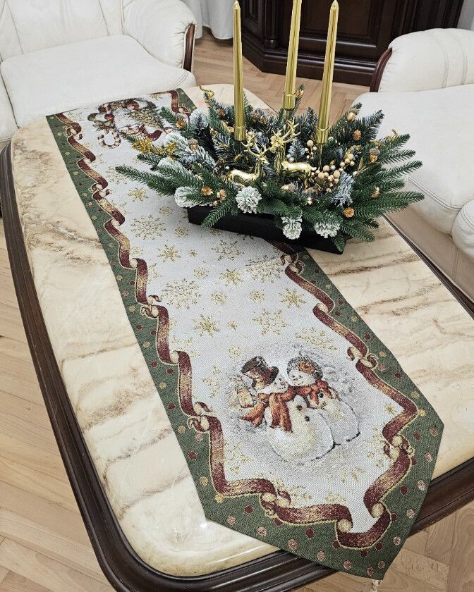 Різдвяна серветка гобеленова 40х140см - вид 6