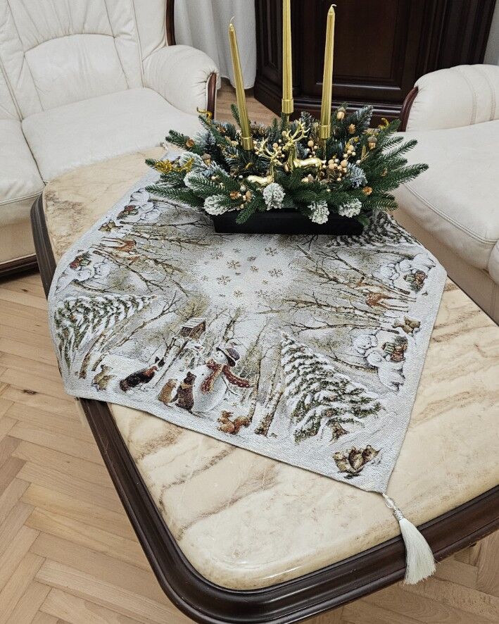 Різдвяна серветка гобеленова 80х80см - вид 1