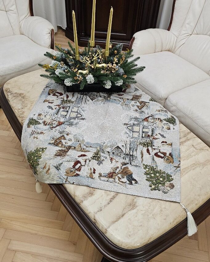 Різдвяна серветка гобеленова 80х80см - вид 5