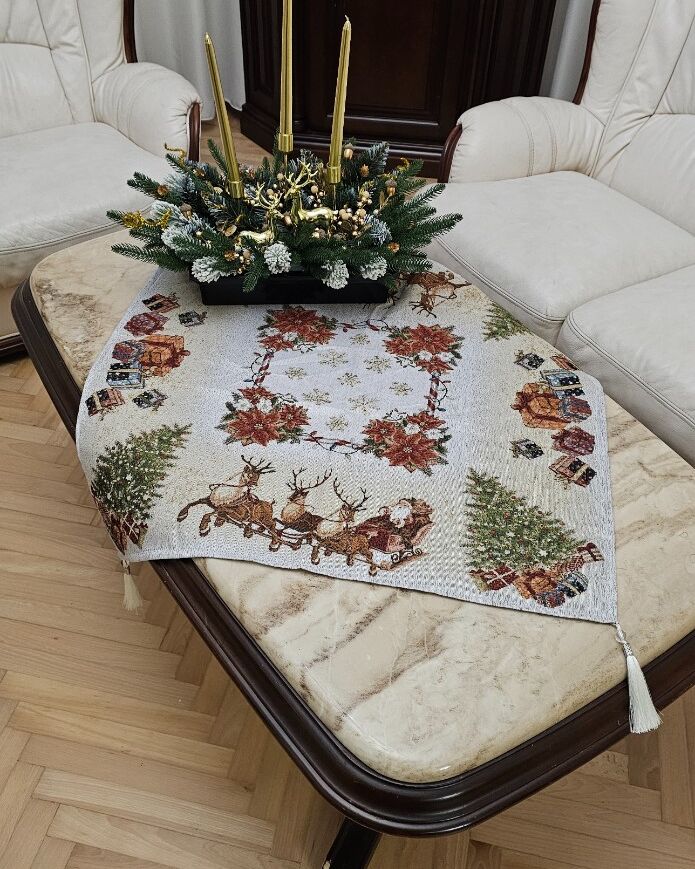 Різдвяна серветка гобеленова 80х80см - вид 6