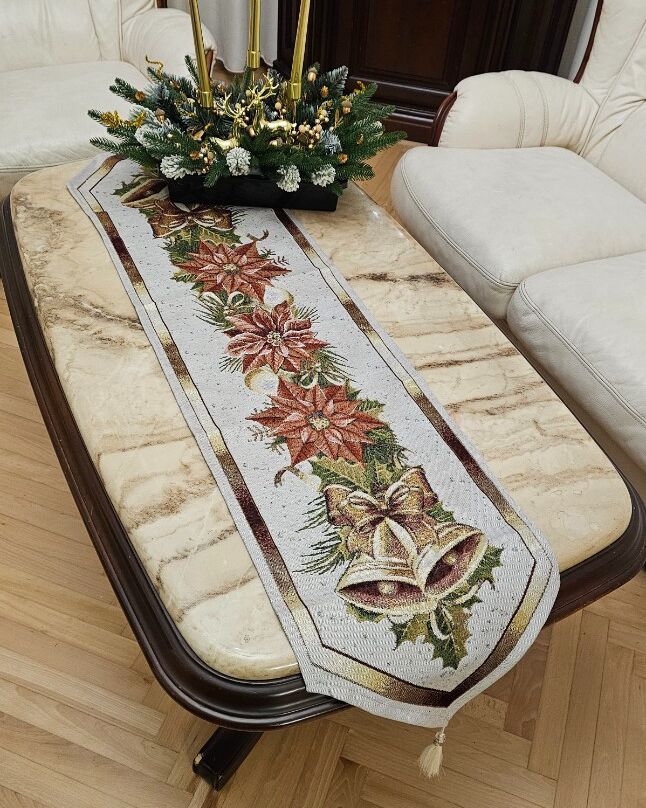 Різдвяна серветка гобеленова 40х140см - вид 5