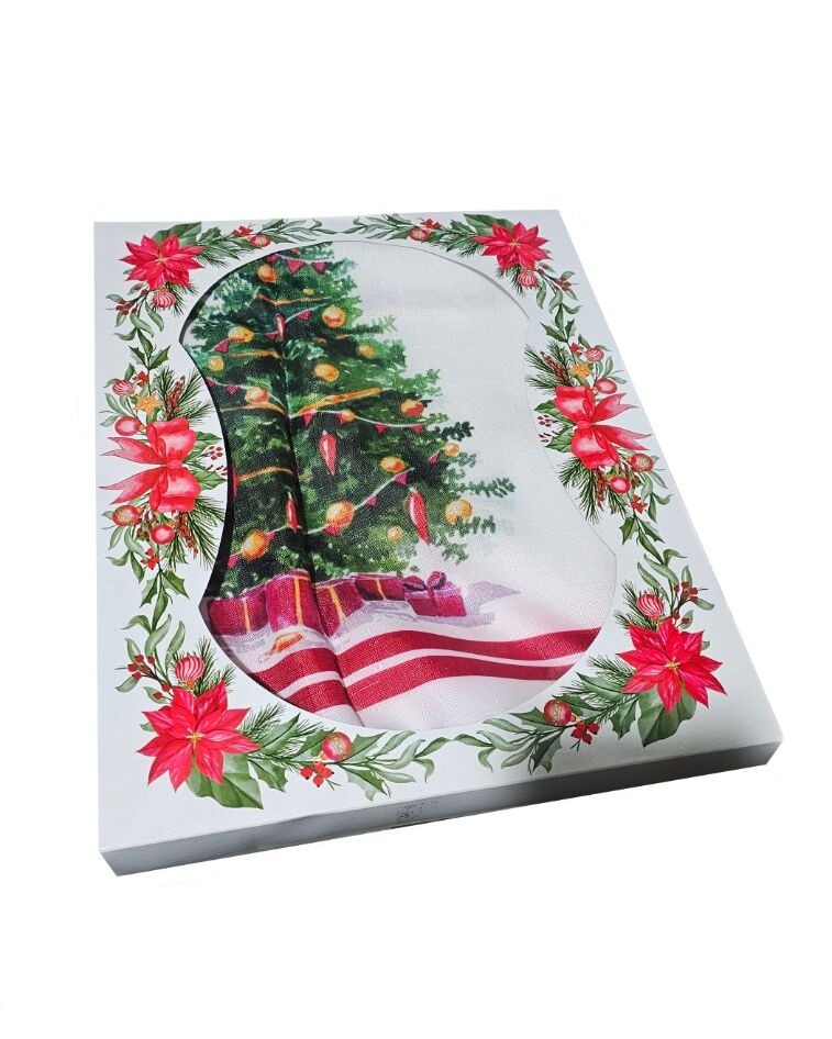 Подарункова різдвяна скатертина 160х220см - вид 02