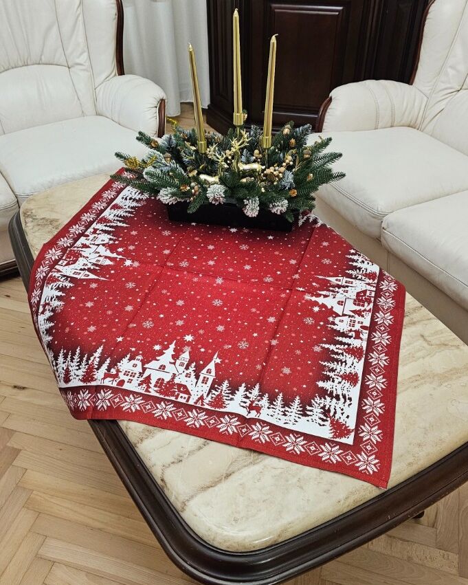 Різдвяна серветка габардинова 90х90см - вид 01