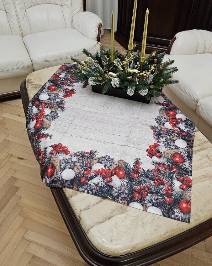 Різдвяна серветка габардинова 90х90см - вид 02