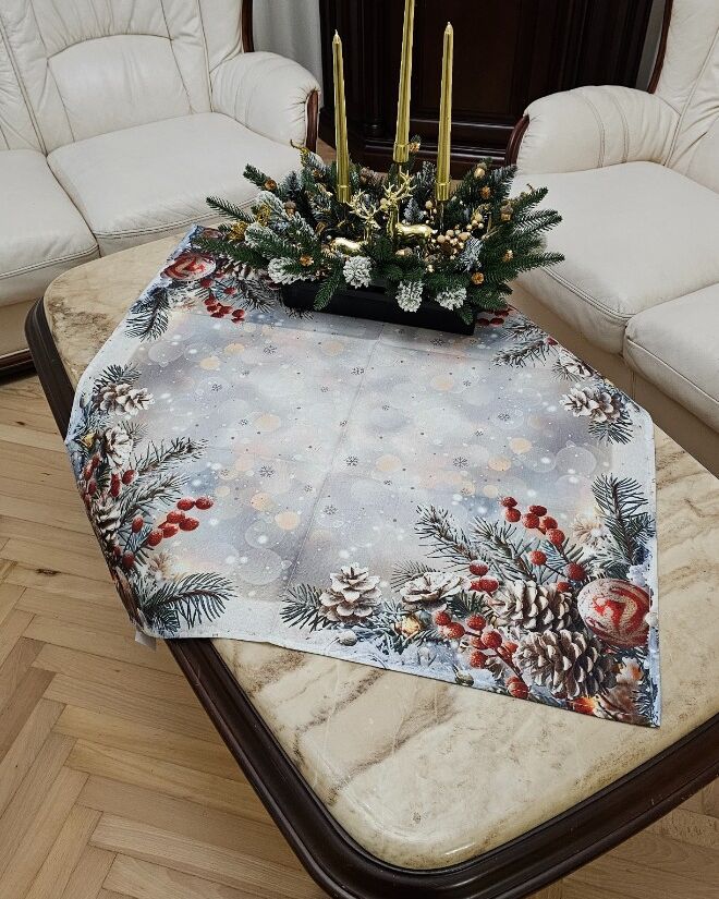 Різдвяна серветка габардинова 90х90см - вид 03