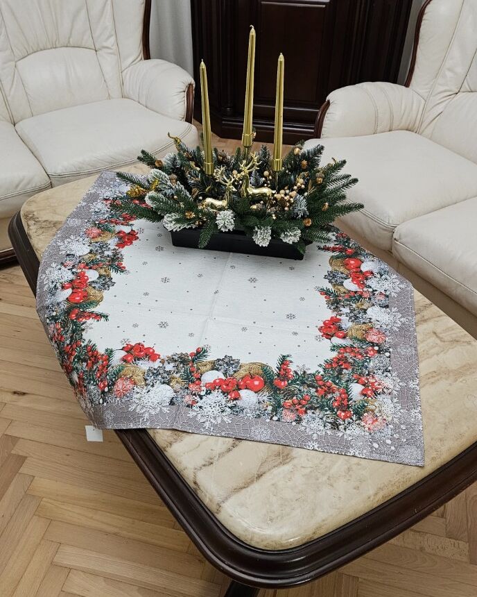 Різдвяна серветка габардинова 90х90см - вид 05