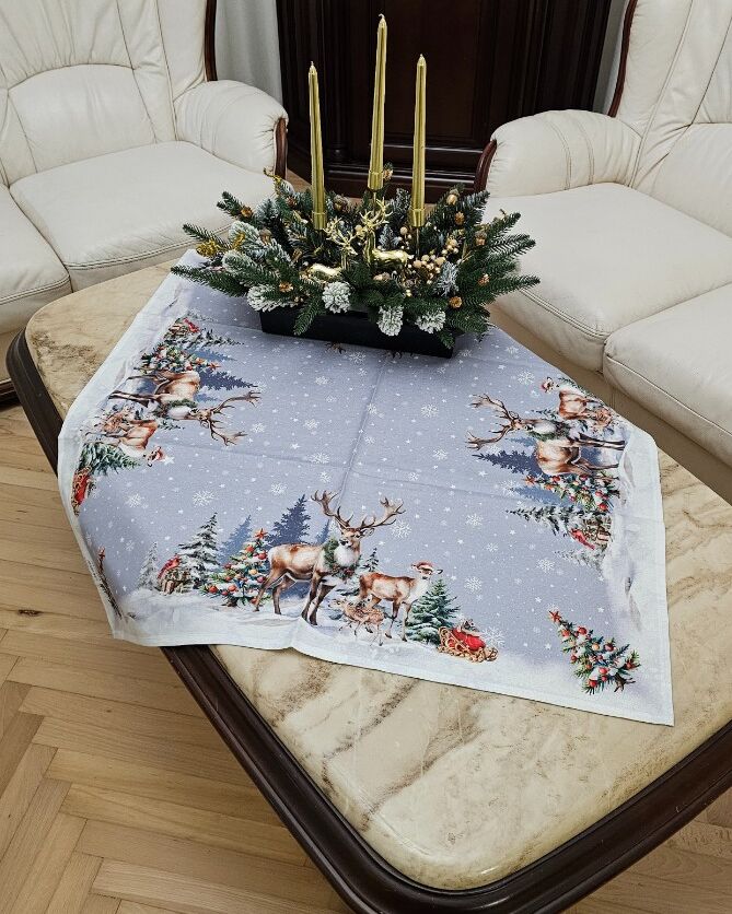 Різдвяна серветка габардинова 90х90см - вид 07