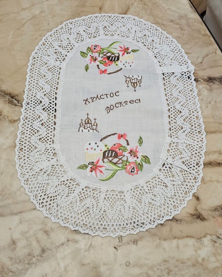Пасхальна серветка 42х65см  - вид 02