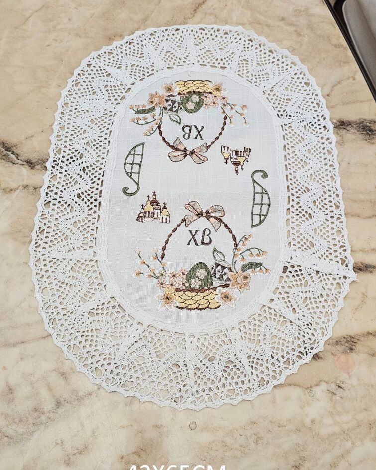 Пасхальна серветка 42х65см  - вид 03