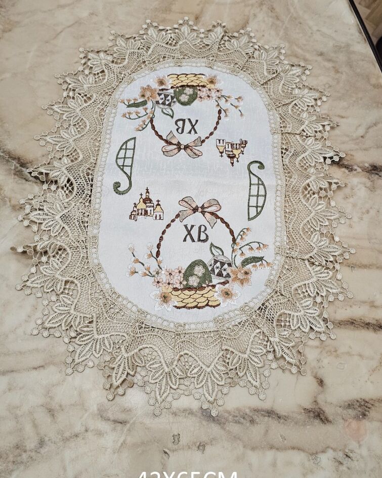 Пасхальна серветка 42х65см  - вид 07