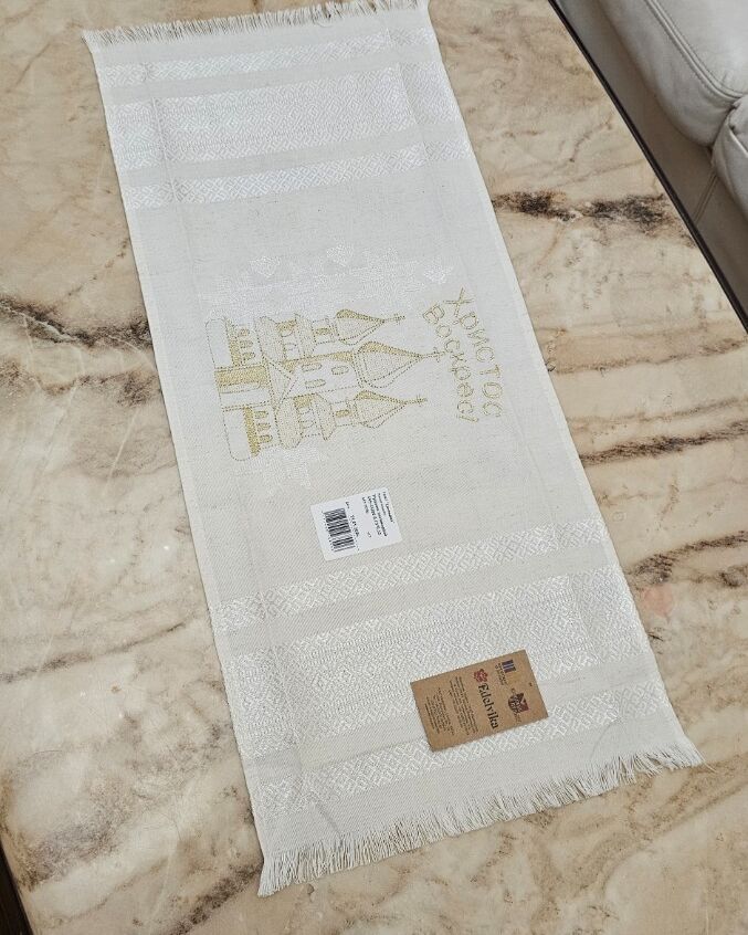 Пасхальна  серветка вишита 35х70см  - вид 4