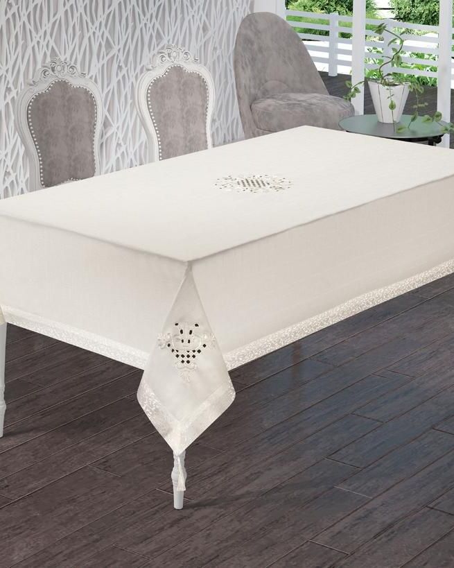 Турецька скатертина з кружевом 