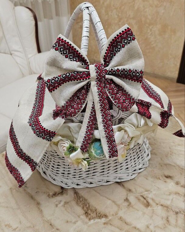 Пасхальна серветка 40х60см + бант - вид 02