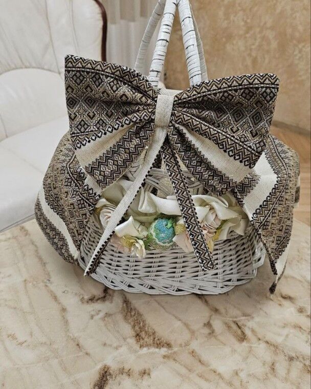 Пасхальна серветка 40х60см + бант - вид 03