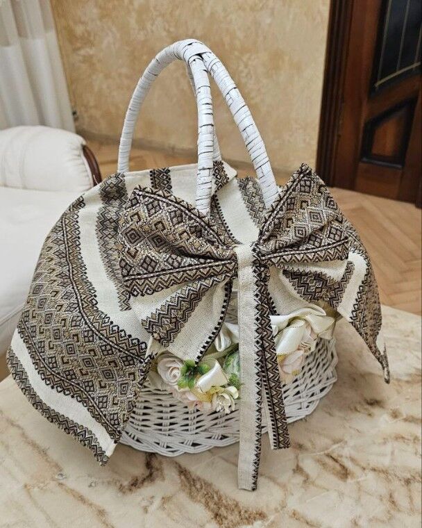 Пасхальна серветка 40х60см + бант - вид 05