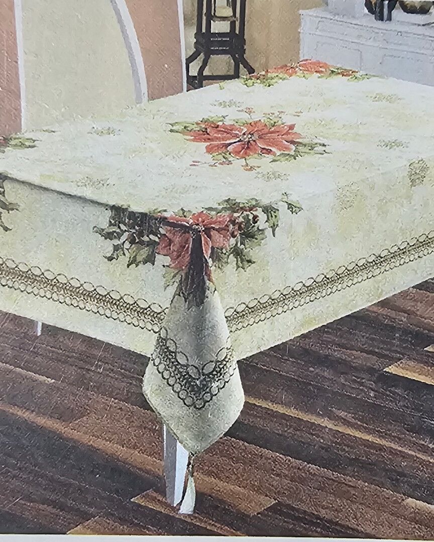 Гобеленова турецька різдвяна скатертина 160х220см вид 3