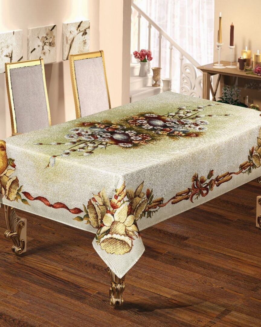 Гобеленова пасхальна скатертина 140х180см